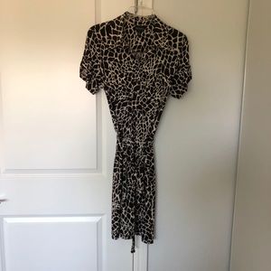 Brown animal print dress size 12